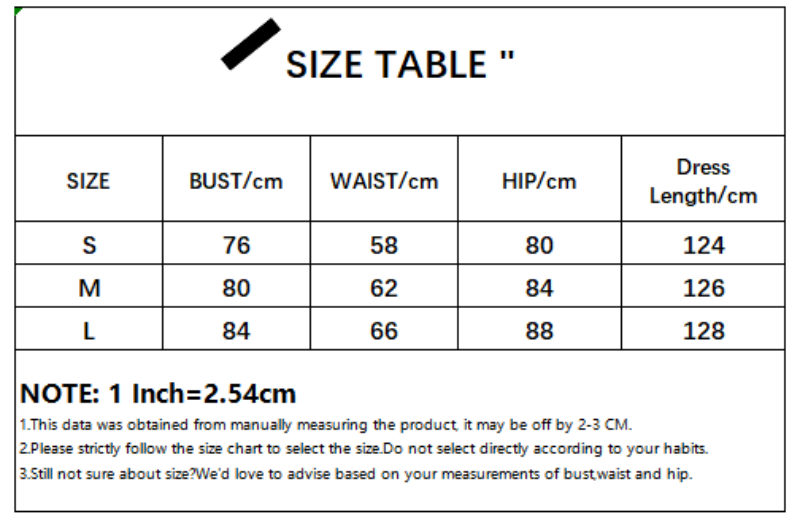 Size Chart 1