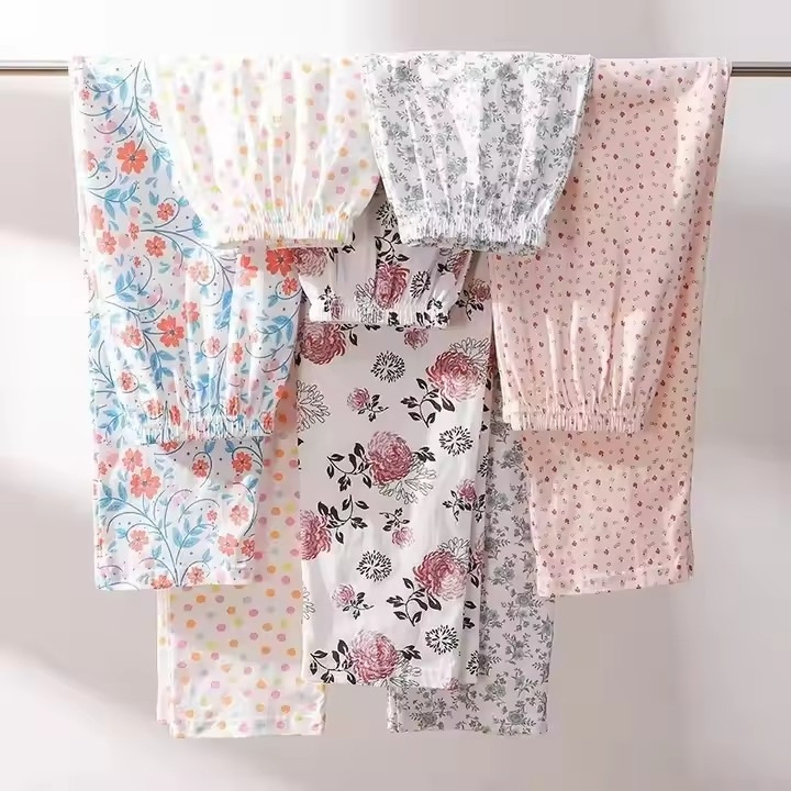 Manufacturer Cozy 100%Cotton Pajamas Sleepwear Set for Women