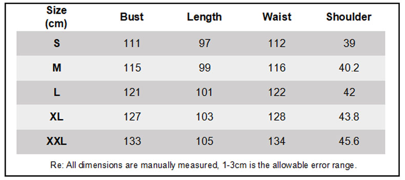 Size Chart 1