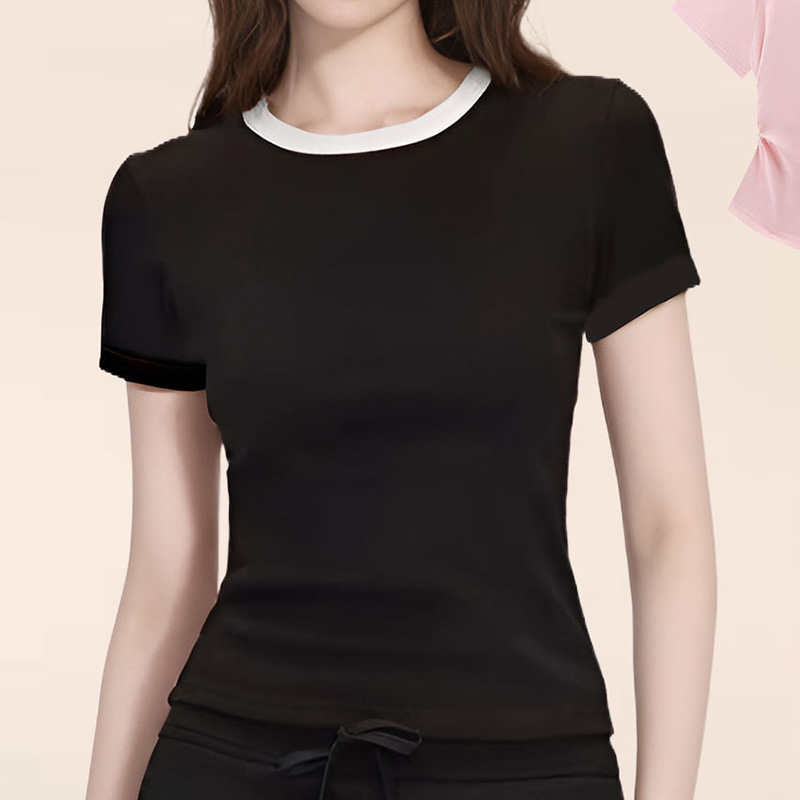 Women Custom Logo Print Shirt Crop Top Women T-Shirt Custom Crop Tops
