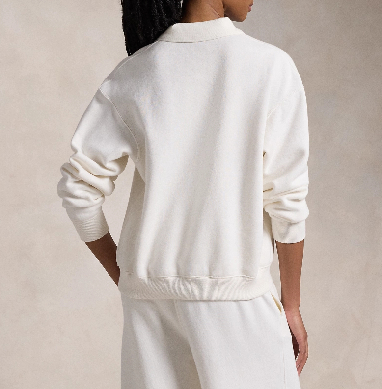 DUOLLB Women's Chic Long Sleeve Polo Sweatshirt Hoodie New Fashion LOGO Top With Plus Size Feature for Winter Spring/Autumn