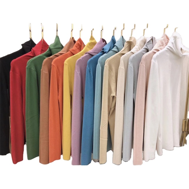 Wholesale Custom LOGO Sweater for Women Long Sleeve Turtleneck Ladies Clothes Girl Knitted Pullover Sweater Women