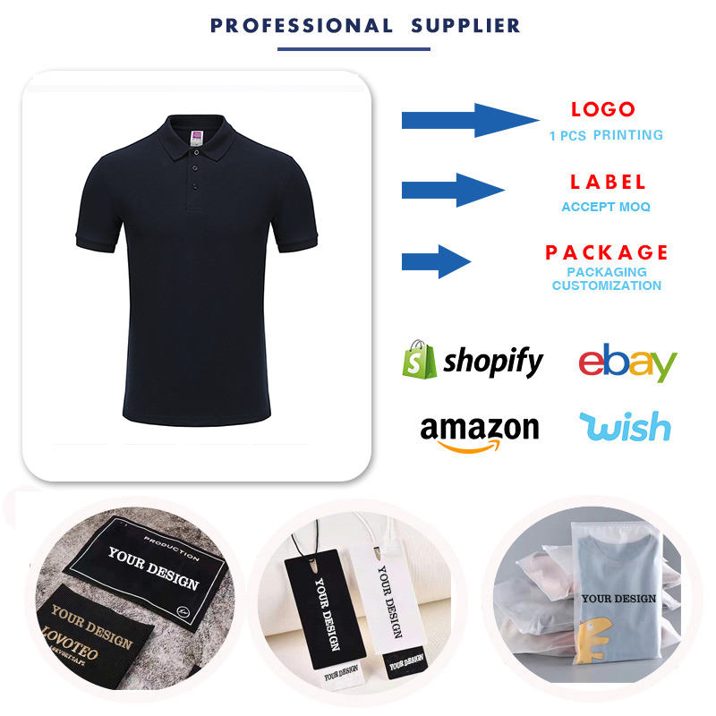 Summer New T-Shirt Customized Logo Collar Printed Embroidery Logo Men's and Women's Casual T-Shirt