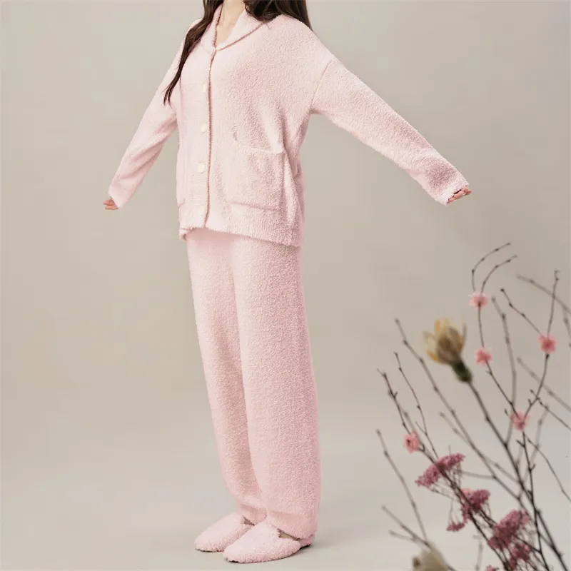 Knit Casual Women Pajamas Soft Ladies Homewear 2 PCS Women Sleepwear.