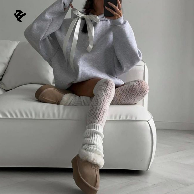 F240549 Custom Hoodies for Women Trendy Oversized Long Sleeve Pullover Sweatshirts Casual Streetwear Fall 2026 Women Clothes
