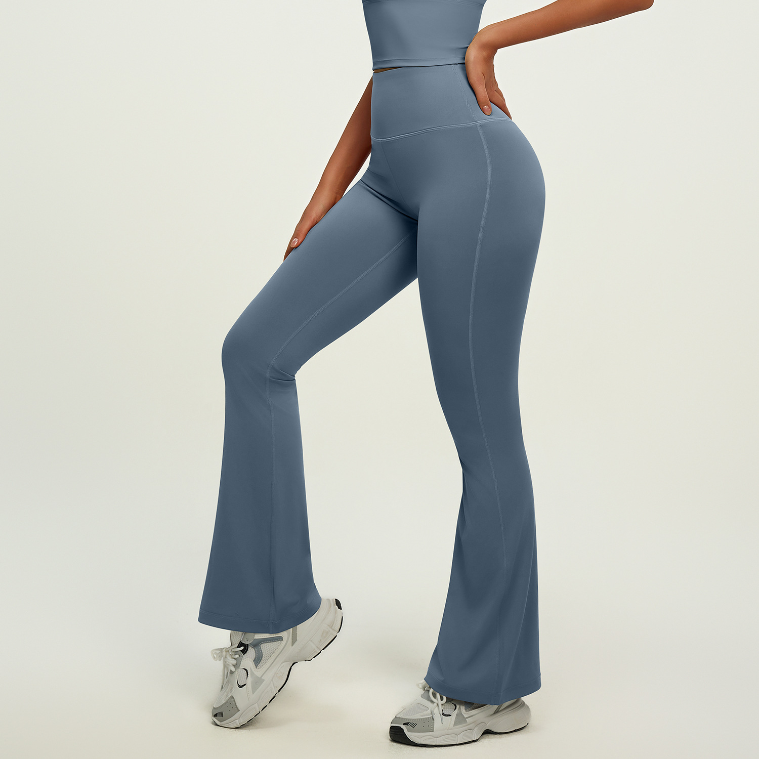 Custom Bare Sense Lightweight High Elastic Waist Butt Lifting Flared Pants Breathable Quick Dry Slim Fit Women's Yoga Pants