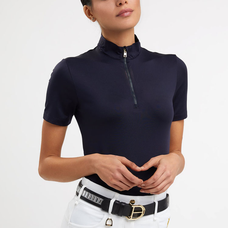 High Quality Plus Size Women Spandex Polyester Stretch Solid Breathable Anti-Wrinkle Embroidered O-Neck Full Sleeve Casual Basic