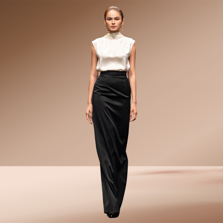 Hot Sale Women's Blouses YANNE SILK SLEEVELESS BLOUSE Sleeveless Mison Satin Fashion Women's Blouses &amp; Shirts ODM Ready To Ship