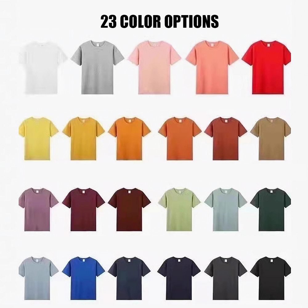 Custom T Shirts Your Own Brand Heavy Cotton T Shirt Unisex Oversized Fit Blank Printed Logo 180 200 Gsm 220 240 280 High Quality
