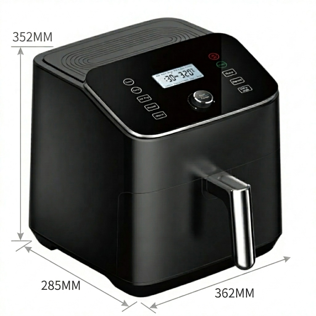 6L Commercial &amp; Home Use Air Fryer, Multifunctional Roast/Bake/Grill/Reheat, Energy Efficient, Compact Design, CE/RoHS Certified
