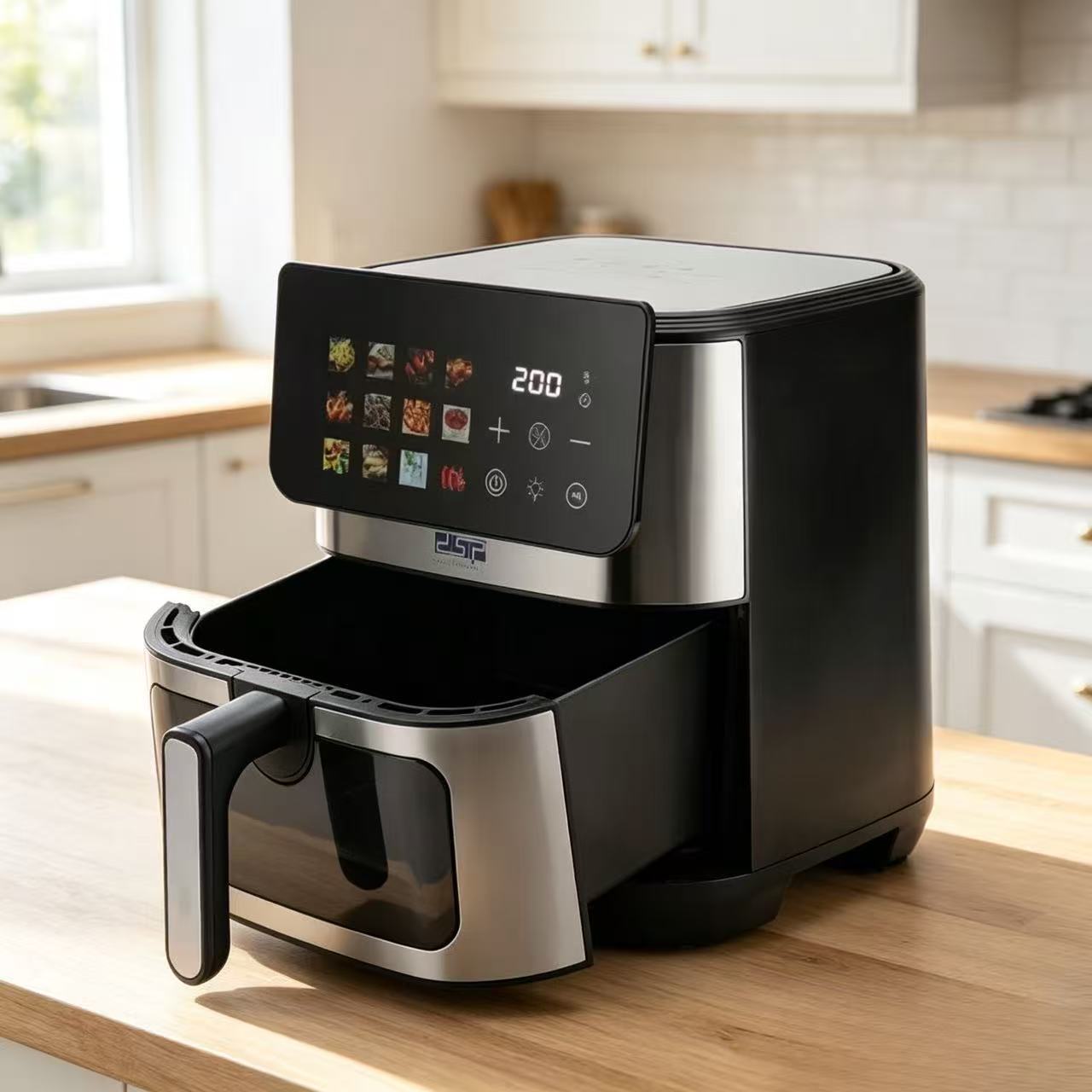 Air Fryer 8 Litres Desktop Touch Screen Double-layer Frying Basket Big Multipurpose Digital air Fryer Oven Aire Fryer for Home
