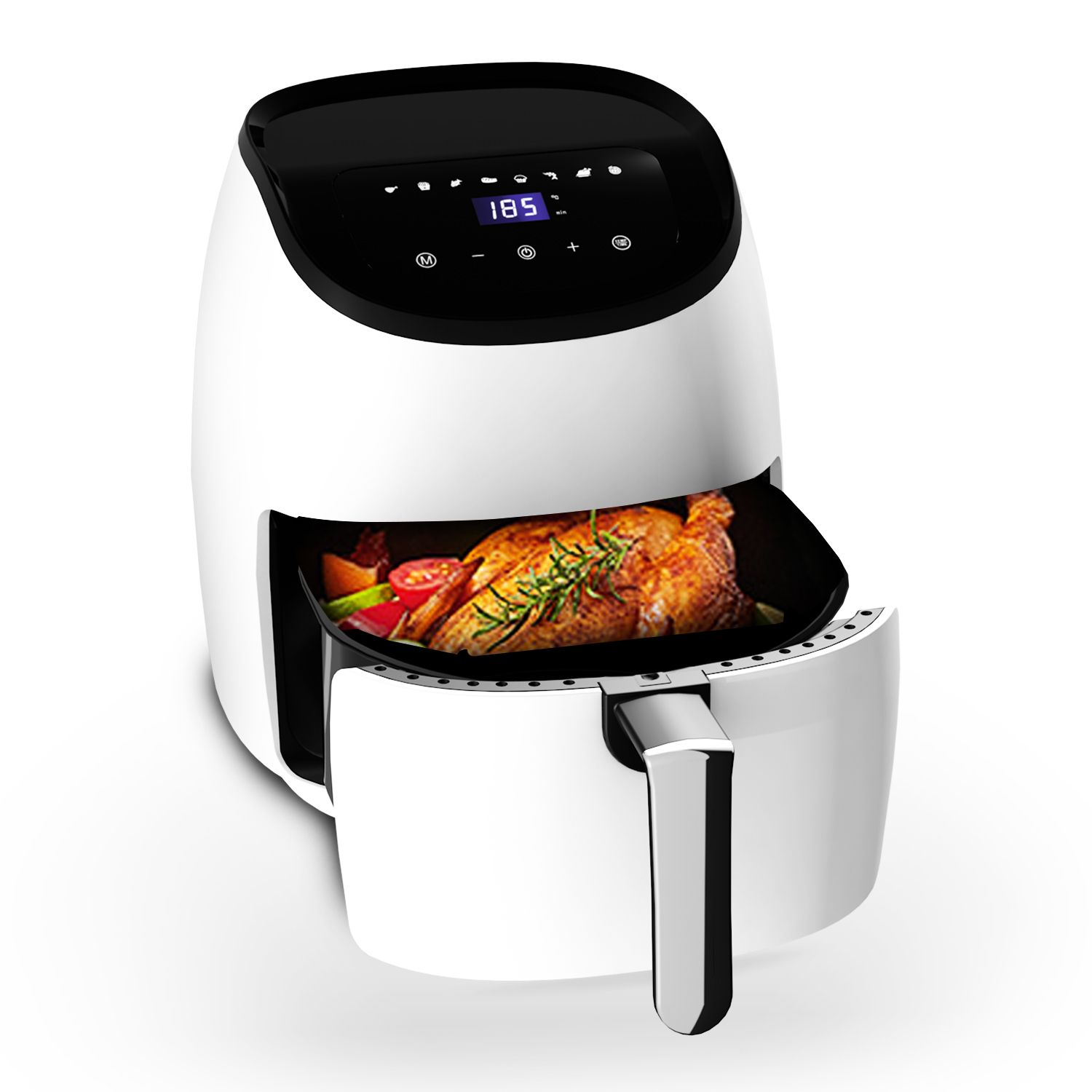 2023 Smart Air Fryers Digital Control Panel Air Fryer Cooker Electric Air Fryers For Sale 1200W With Grill