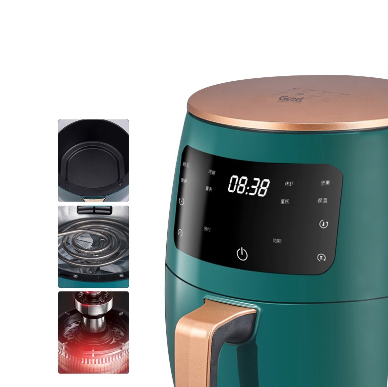 2400W 5L 6L 8L Digital Control Air Fryers Visualable Multifunction Electric Deep Fryer Air Fryers With Touch Screen