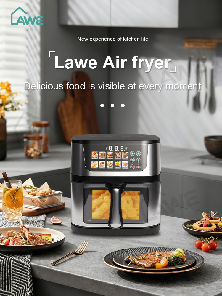 10L Large Capacity Electric Air Fryer Oven Multifunctional Oil-Free Electric Cooker Healthy Kitchen Appliance for Home