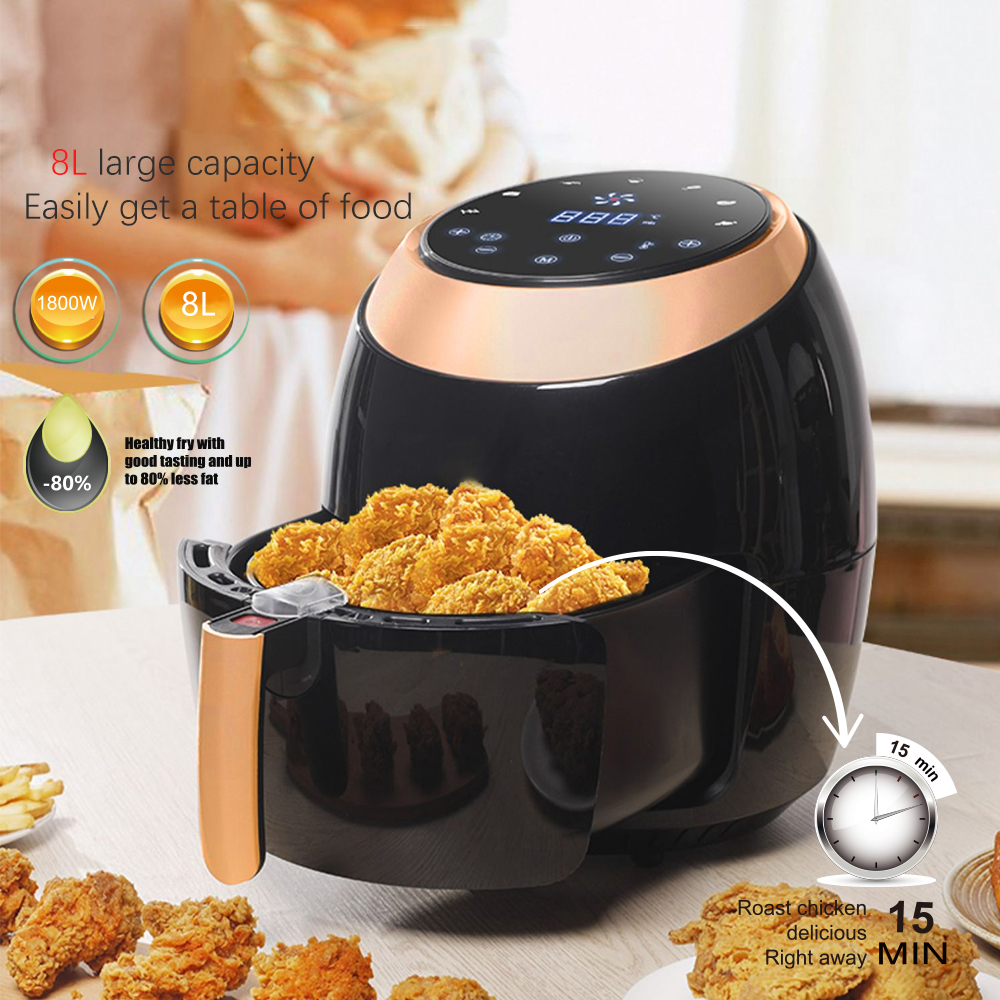 New High Speed Easy Clean 8L Electric Power Air Fryer Wholesale Factory Direct Selling Home Appliance