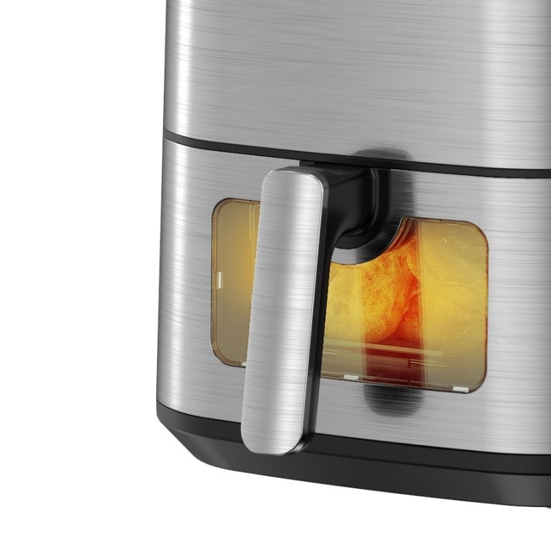 Custom 1500W 5 Liters Mechanical Air Fryer Kitchen Baking Electric Oven Stainless Steel Hot Air Fryer Machine with Visual Drawer