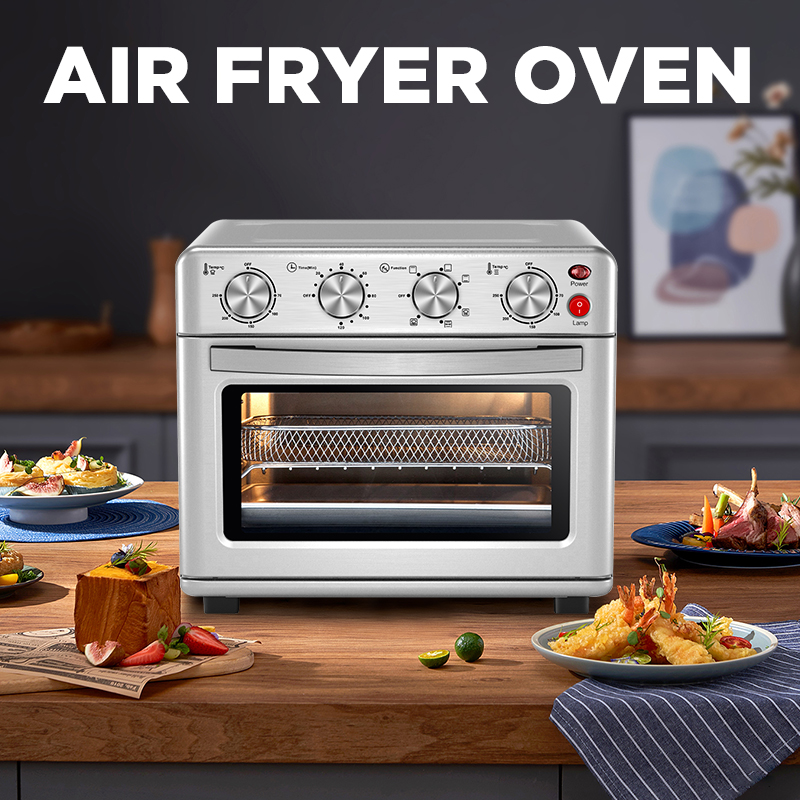 Customization Multifunction Air Fryer Oven Rotary Knob Double Heating Element Air Fryer Toaster