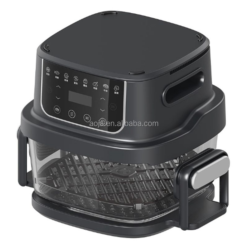 Modern Design 2 In 1 Air Fryer With Glass Window Pot Grill Electric Cooker Oven Air Fryer Energy Saving Smart Air Fryer Digital