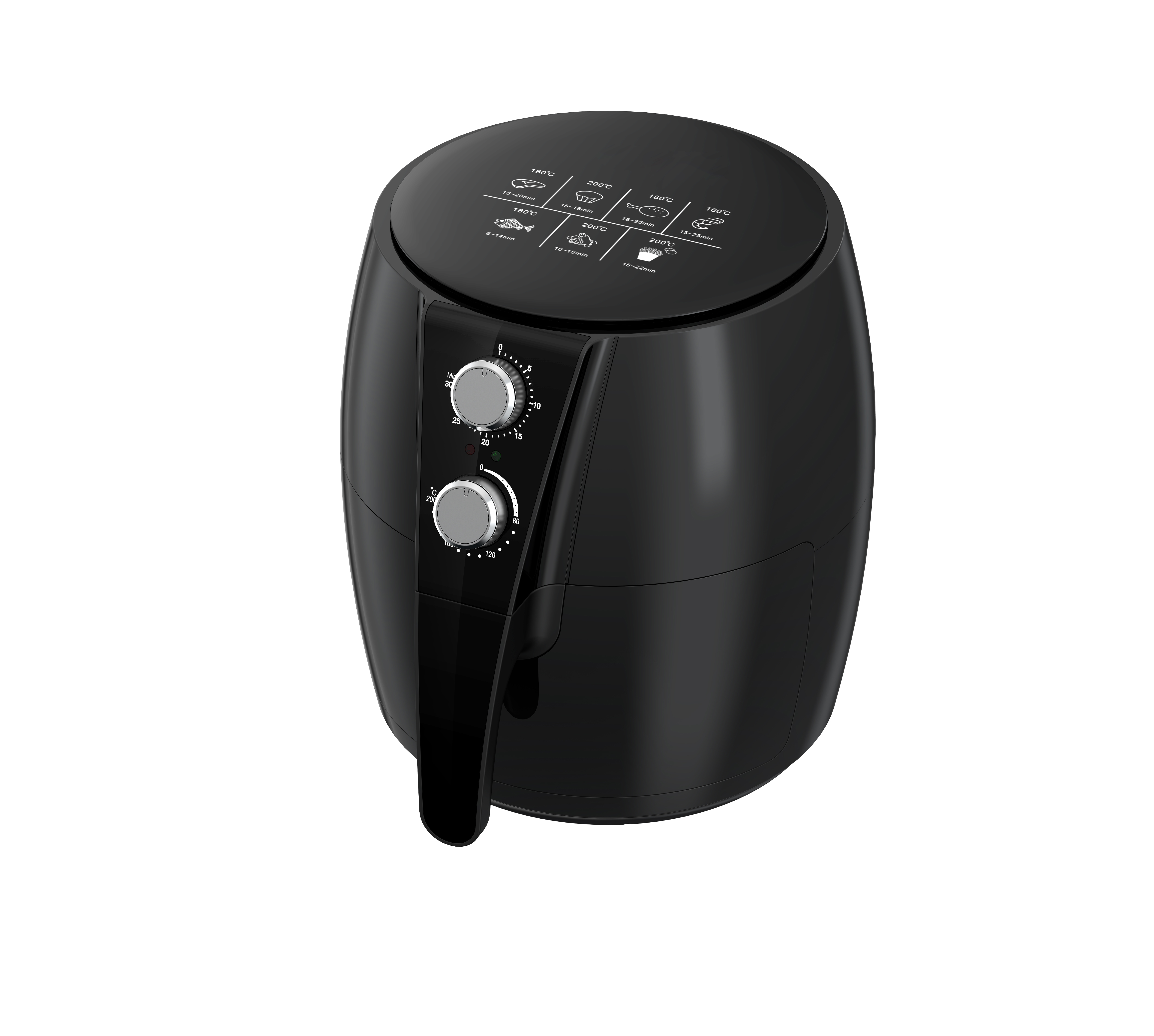 Home 4.5L Classic Oil-Free Multi-Function Electric Fryer Air Fryer Plastic PTFE Non-Stick Energy Saving Smart Household Fast