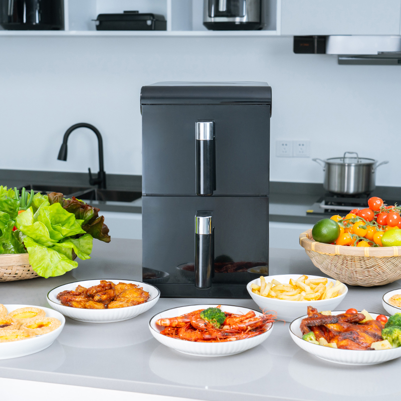 Smart Control Dual Basket 11L(5.5L+5.5L) Air Fryer with Visible Window Non-stick Air Fryer Oil Free Kitchen Appliances OEM/ODM