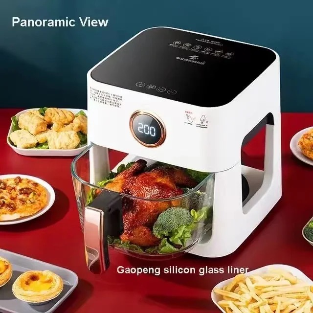 New 4.1-5L Oil-free Healthy and Non-stick High Boron Silicon Glass 1200W Modern Electric Air Fryer