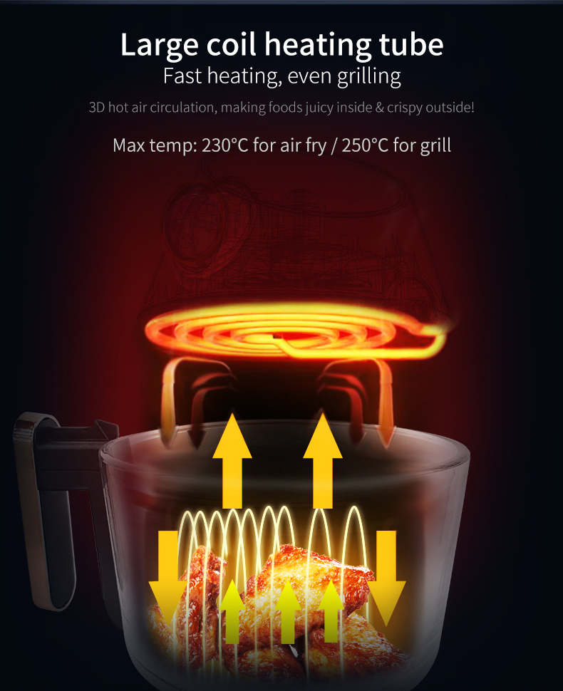 Commercial Air Fryer Digital Control Healthy French Fries Freidora De Aire Kitchen Appliances