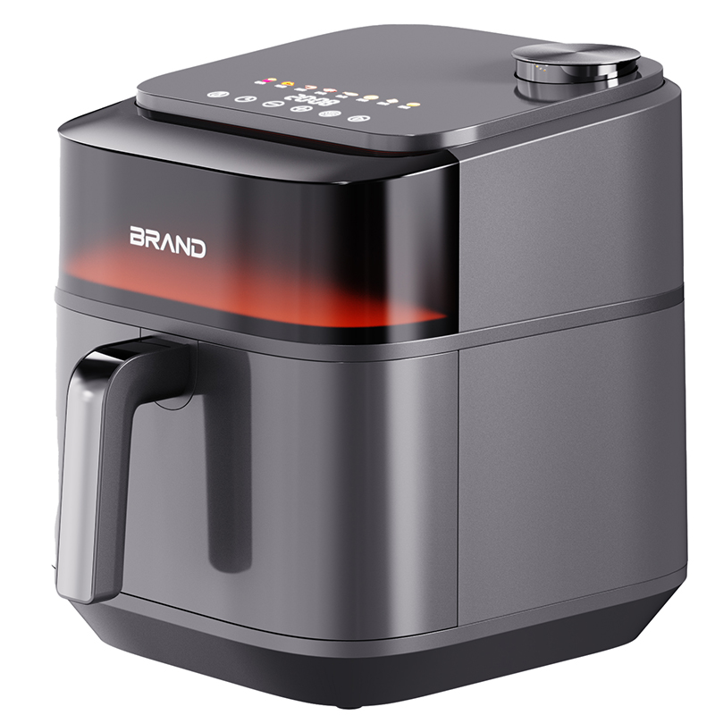Family Size 7L Smart Steam Air Fryer Nonstick Square Basket 8-Preset Air Frying Reheating Dishwasher-Safe Kitchen