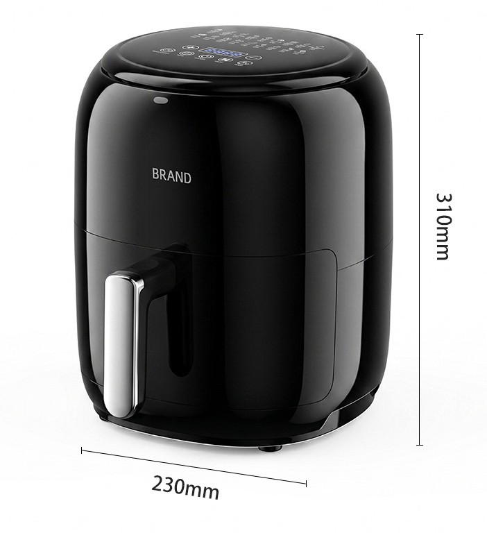1400W Digital Smart Air Fryer 6L, Touch Screen with LED Display, Ceramic Non-Stick Coated Pot