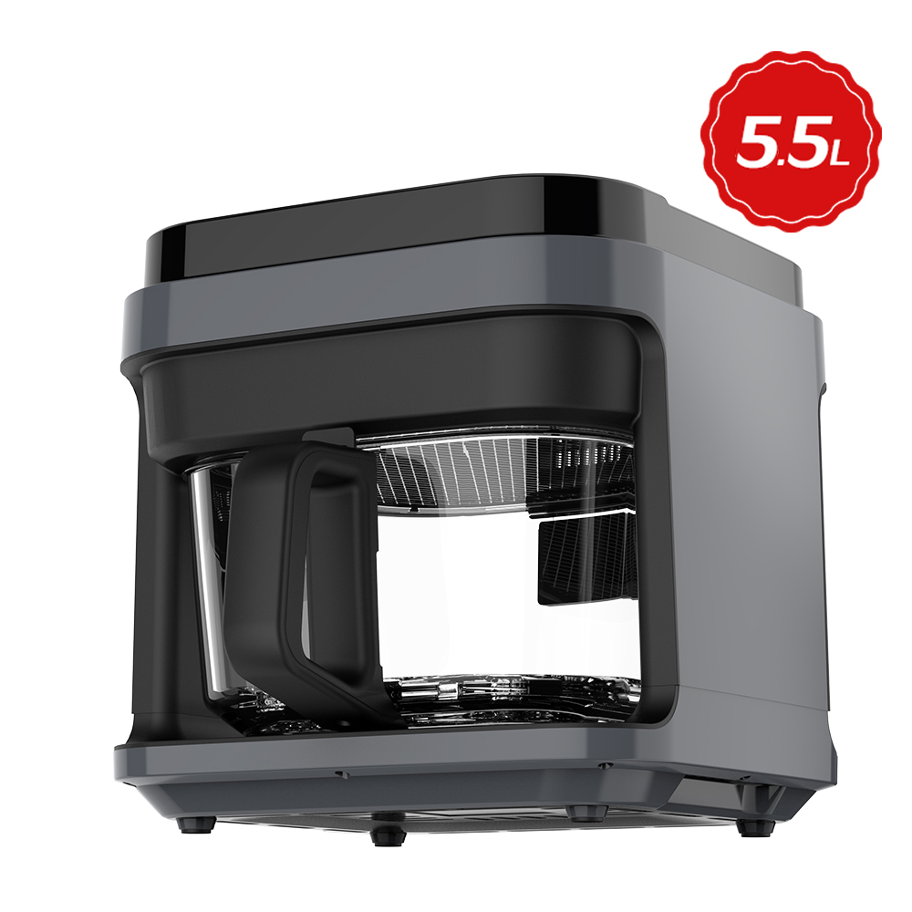 5.5L Liter 1200W Healthy Electric Smart Air Fryer 360 Visible Digital Fryer Air Fryer Oven Without Oil