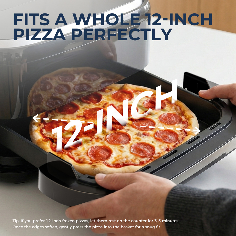 11-in-1 Pizza Oven Air Fryer with View Window 2200W,Touch Screen Preheat Upper Lower Heating,Perfect for Pizza Nuggets Fries