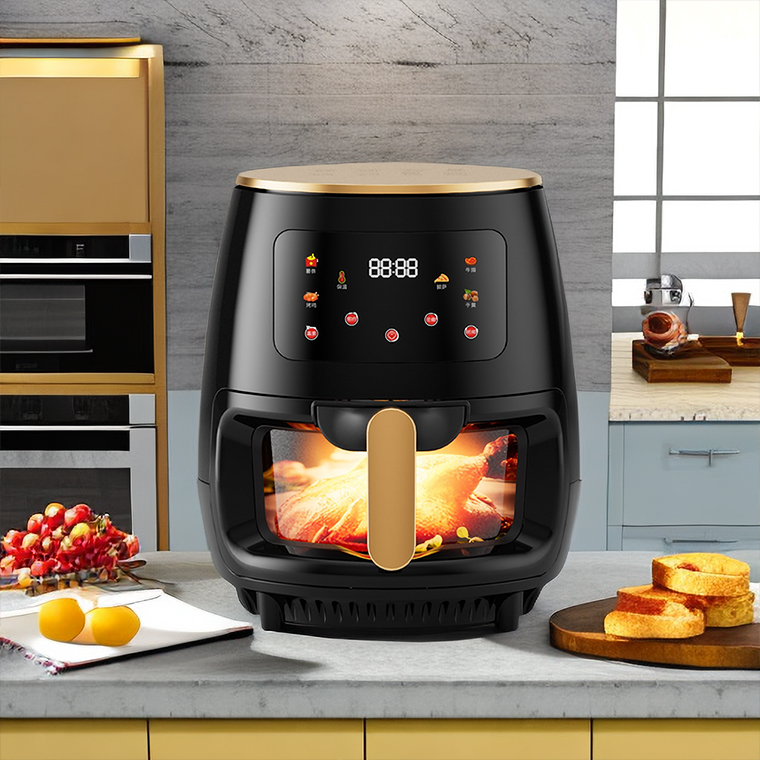 Fast Delivery Silver-Crest 1400W 4.5L 6L Capacity Digital Control Fry French Fries Air Fryer Cooker Oven