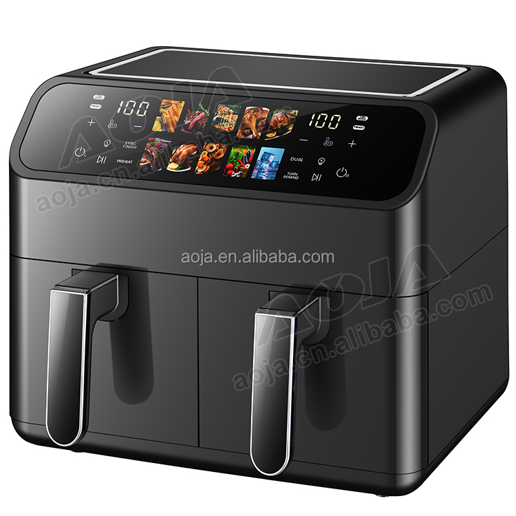 Professional 10L Digital Air Fryer Double Drawer Freidora De Aire Kitchen Appliances Dual Stainless Air Fryer With Visual Window