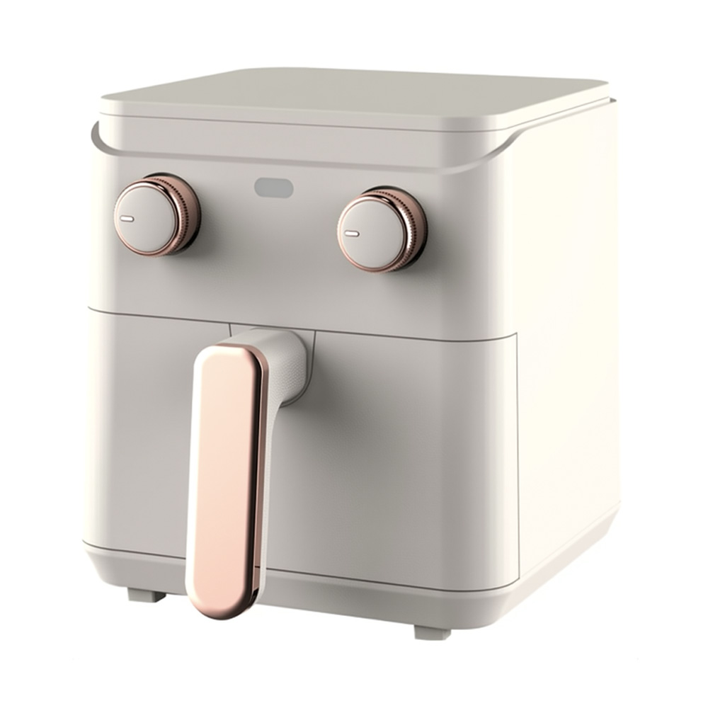 Modern 4L Large Capacity Electric Air Fryer Oven Square Plastic Mechanical Model Air Fryer with Knobs