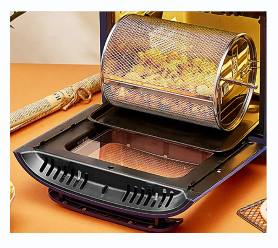 12L Manual Air Fryer Rotisserie Oven, Multi-Function Healthy Oil-Free Cooker