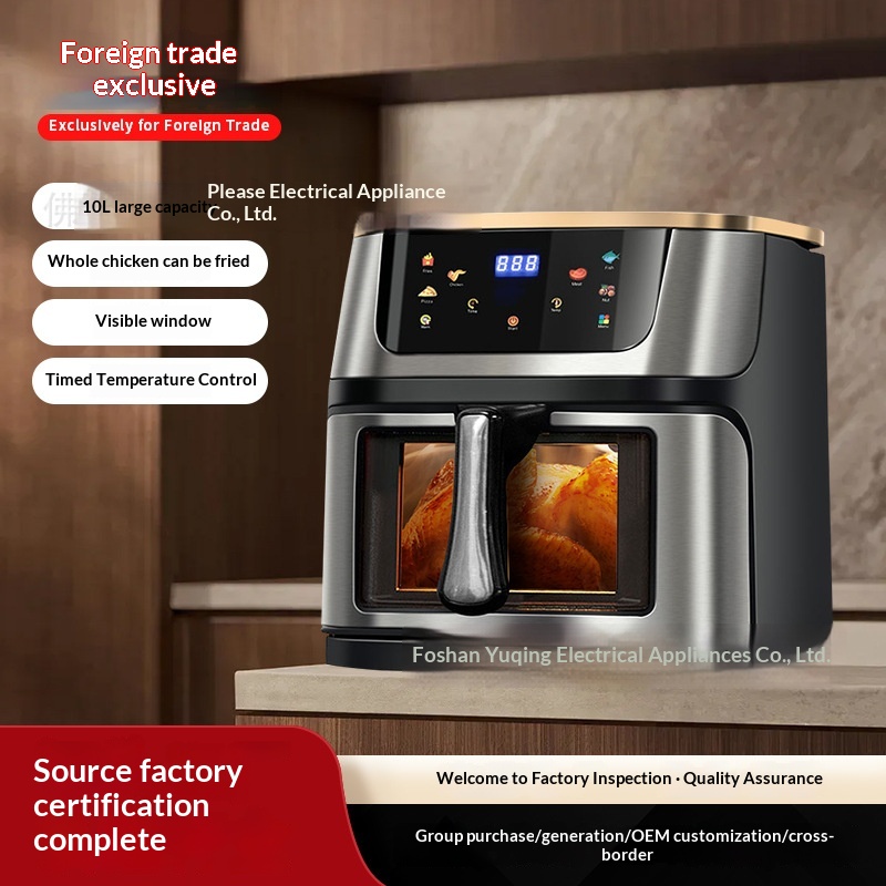 Air Fryer New Model Household Large Capacity French Fries Maker Multi-Functional Electric Fryer Plastic Metal Overheat