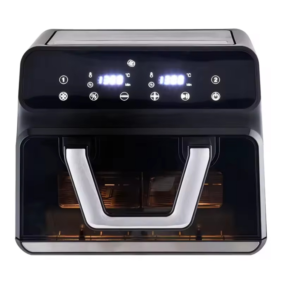 2000W Dual air Fryer 8.2L CNC Intelligent Display Modern Style Oil-free Weight Loss Pot Dual Basket Intelligent air Fryer