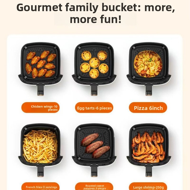 Best-selling European American air Fryer; Smart Multi-function Transparent Electric Fryer 10L Large Capacity Touch Control