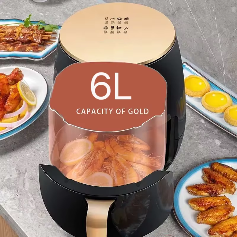 In Stock Customized 2400W 6l High-capacity Multi Functional Air Fryer Pot German Dual Digital Power Smart air Fryers