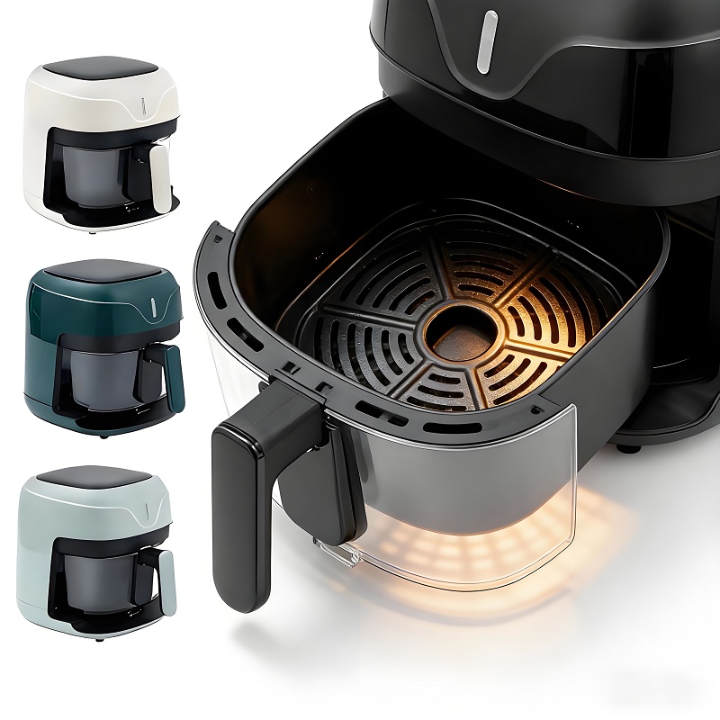 Kitchen Multifunctional 3L 5L Electric Stainless Steel Digital Touch Screen Smart Glass Air Fryer Non Toxic
