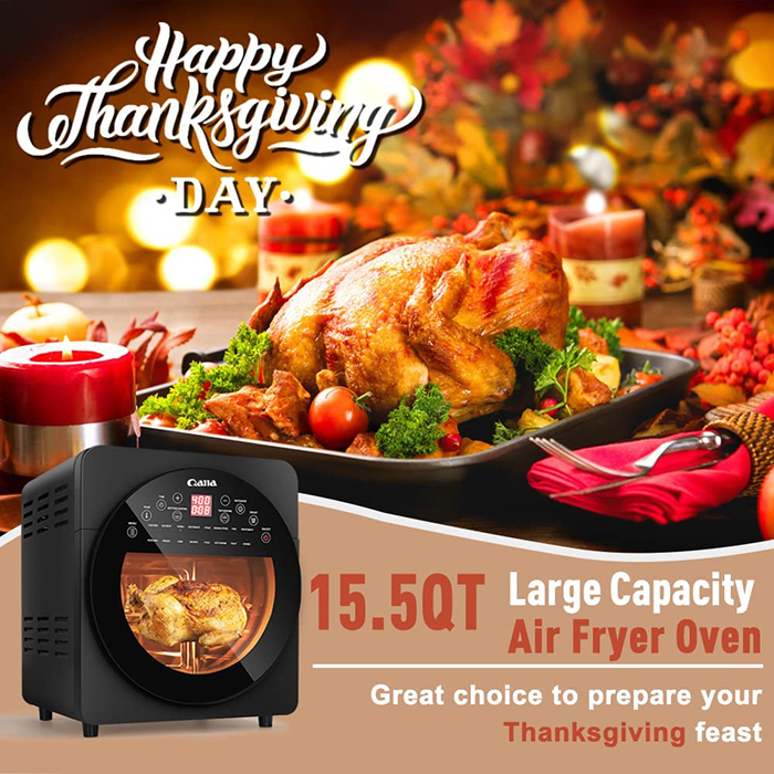 Qana Factory Wholesale Oem Wifi Smart Cooker Air Fryer Toast Machine Baking Electric Roaster Air Fryer Oven