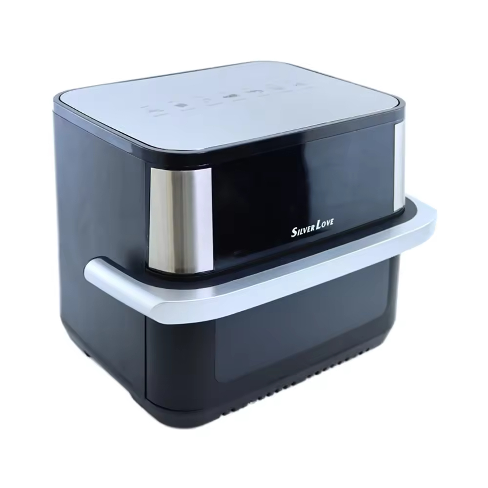 Factory Direct Large Digital Touch Screen Electric Air Fryer Modern Square PBT Design for Home and Hotel Use