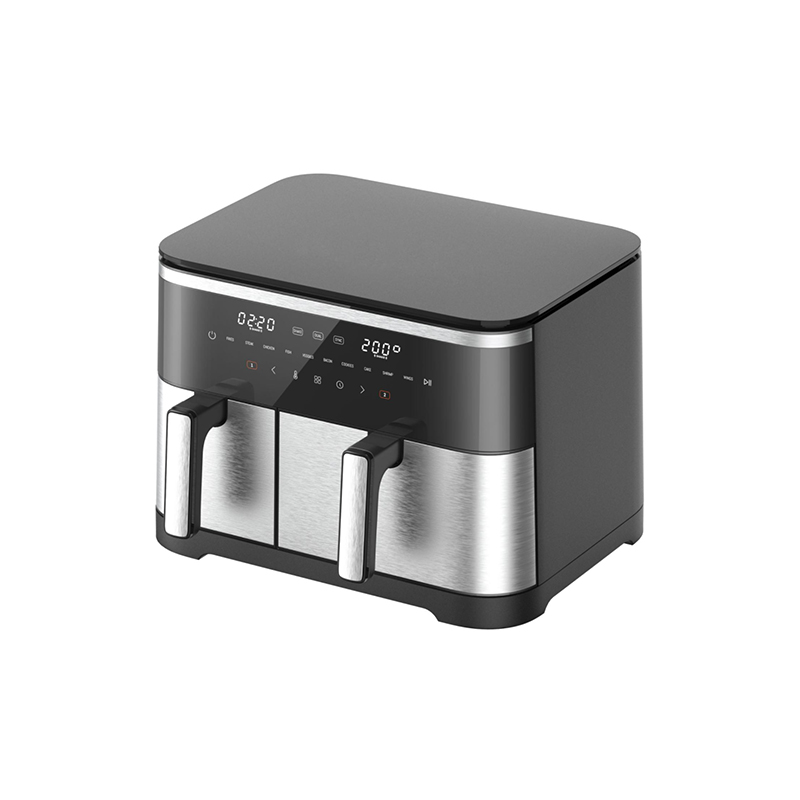 New 2000W-2800W Electric No Oil Built-in Dual Zone Double Baskets 11L Touch Screen LCD Energy Saving Air Fryer Oven