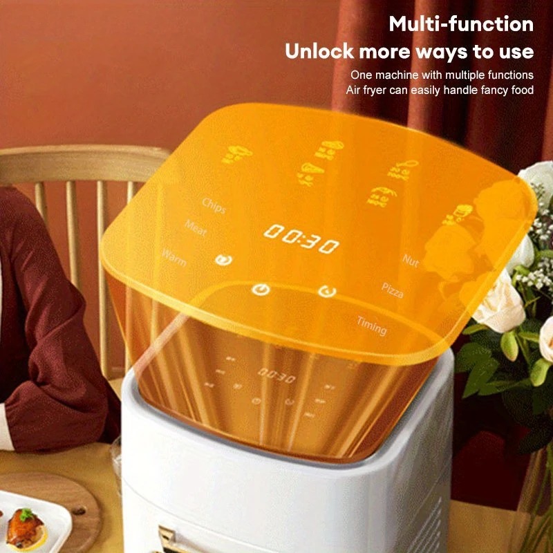 New 15L Large Capacity Kitchen Household Air Fryer Smart Digital Display Household Oven Multi-functional Oil-free Air Fryer Oven