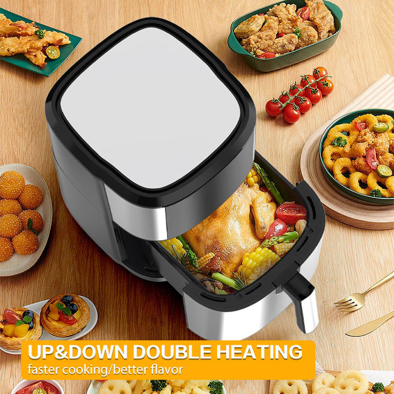 Wifi App Control Smart Stainless Steel 6.5L 1700W Air Fryer with LCD Display Oil Free Electric Digital Smart air Fryer Oven