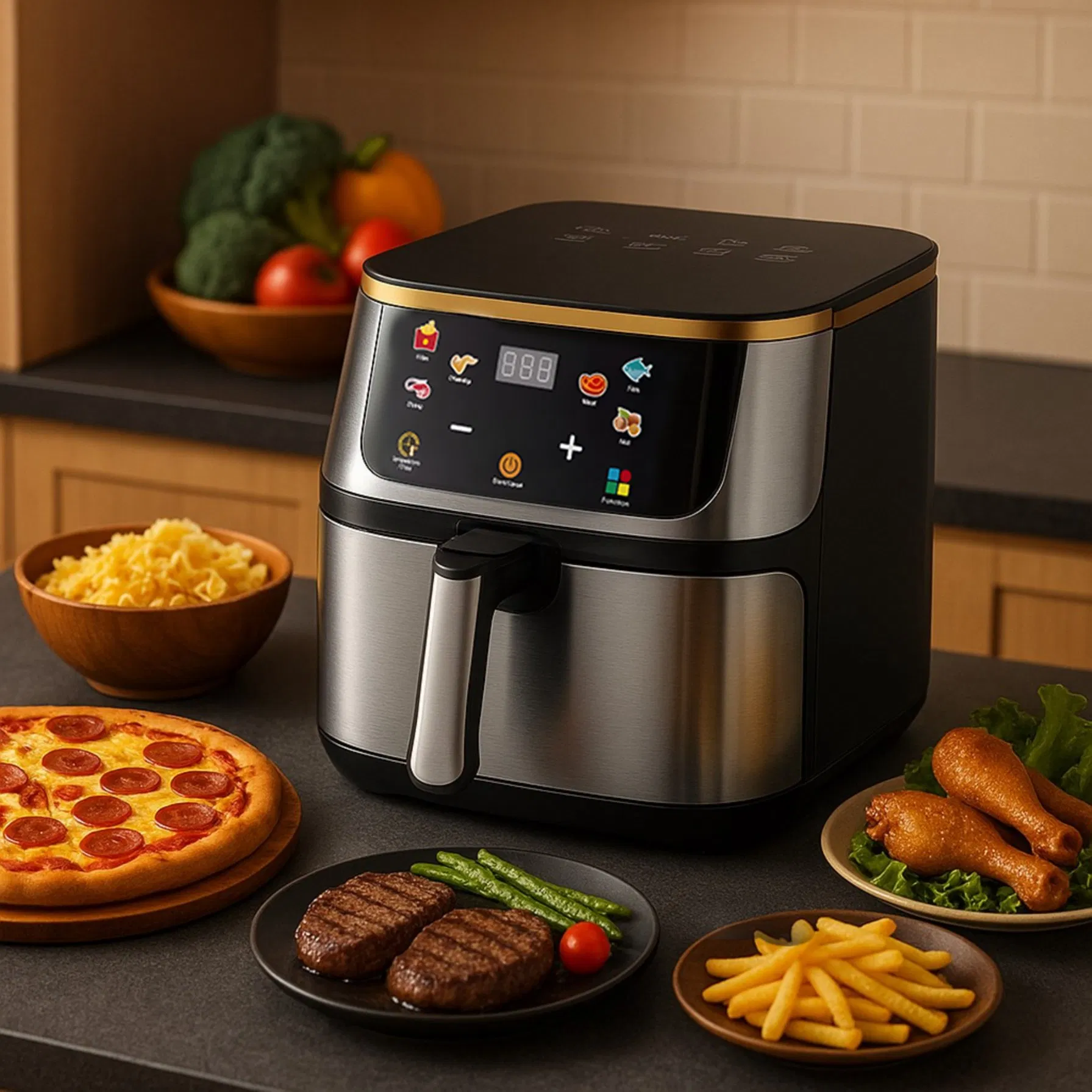 10 Liters Air Fryer Oven Commercial for Restaurants Electric Deep Fryer Digital Hot Air Fryer Non Toxic Kitchen Appliance Air Fryer