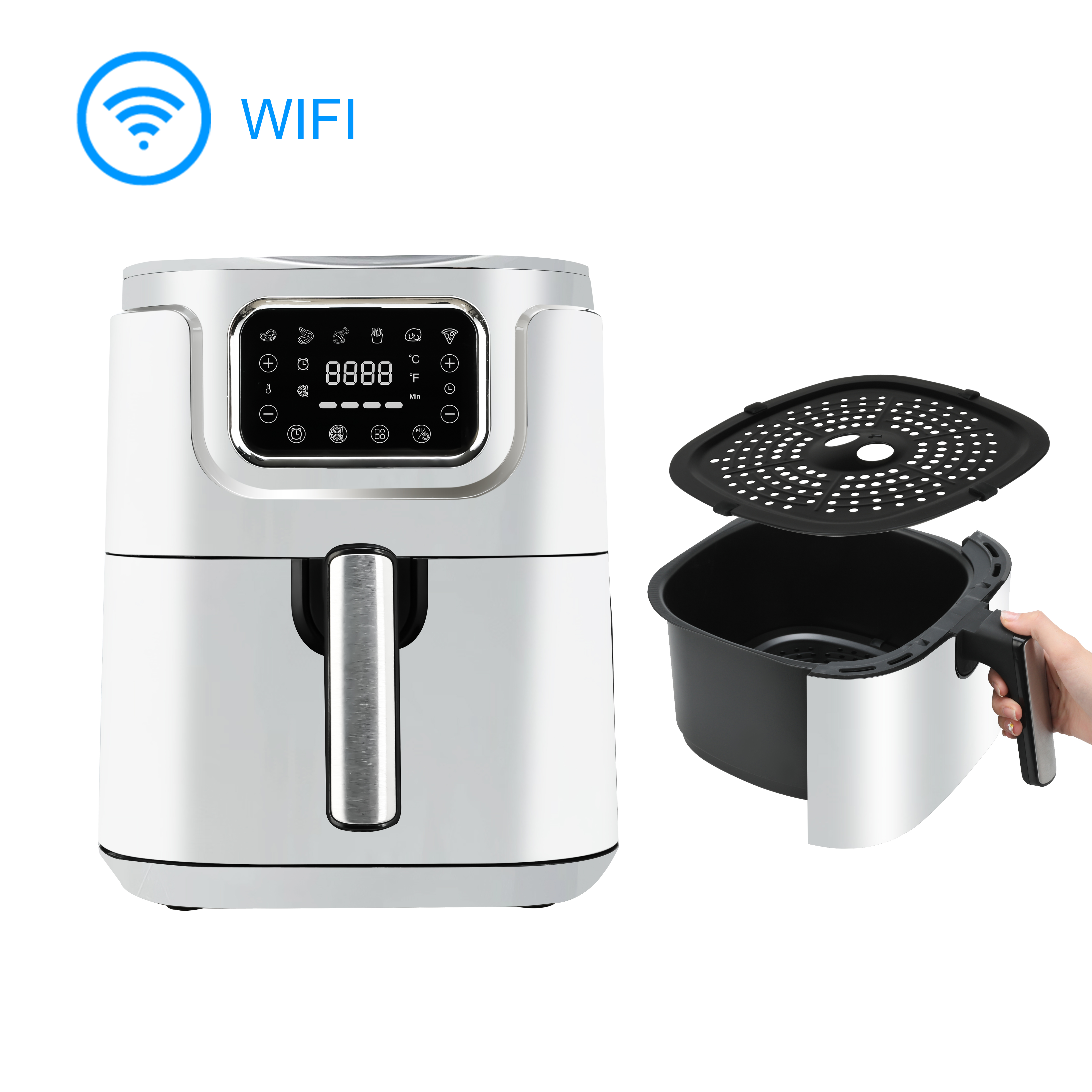 12 in 1 Smart Latest air Fryer with Wifi Function TUYA APP 5Liter 1700W WIFI APP Control Reminder air Fryer