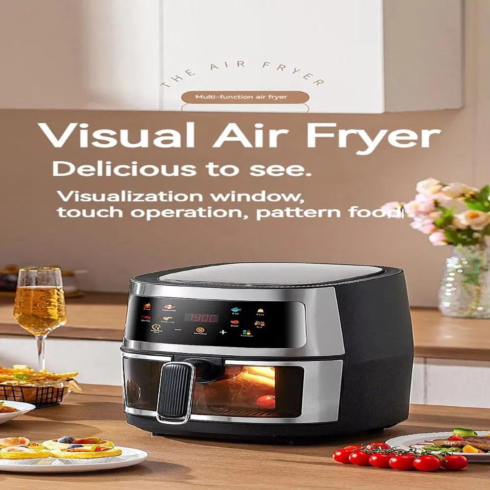 Commercial Grade 360° Hot Air Fryer with Rapid Heating Technology Multifunctional Digital Air Fryer+ Rotisserie