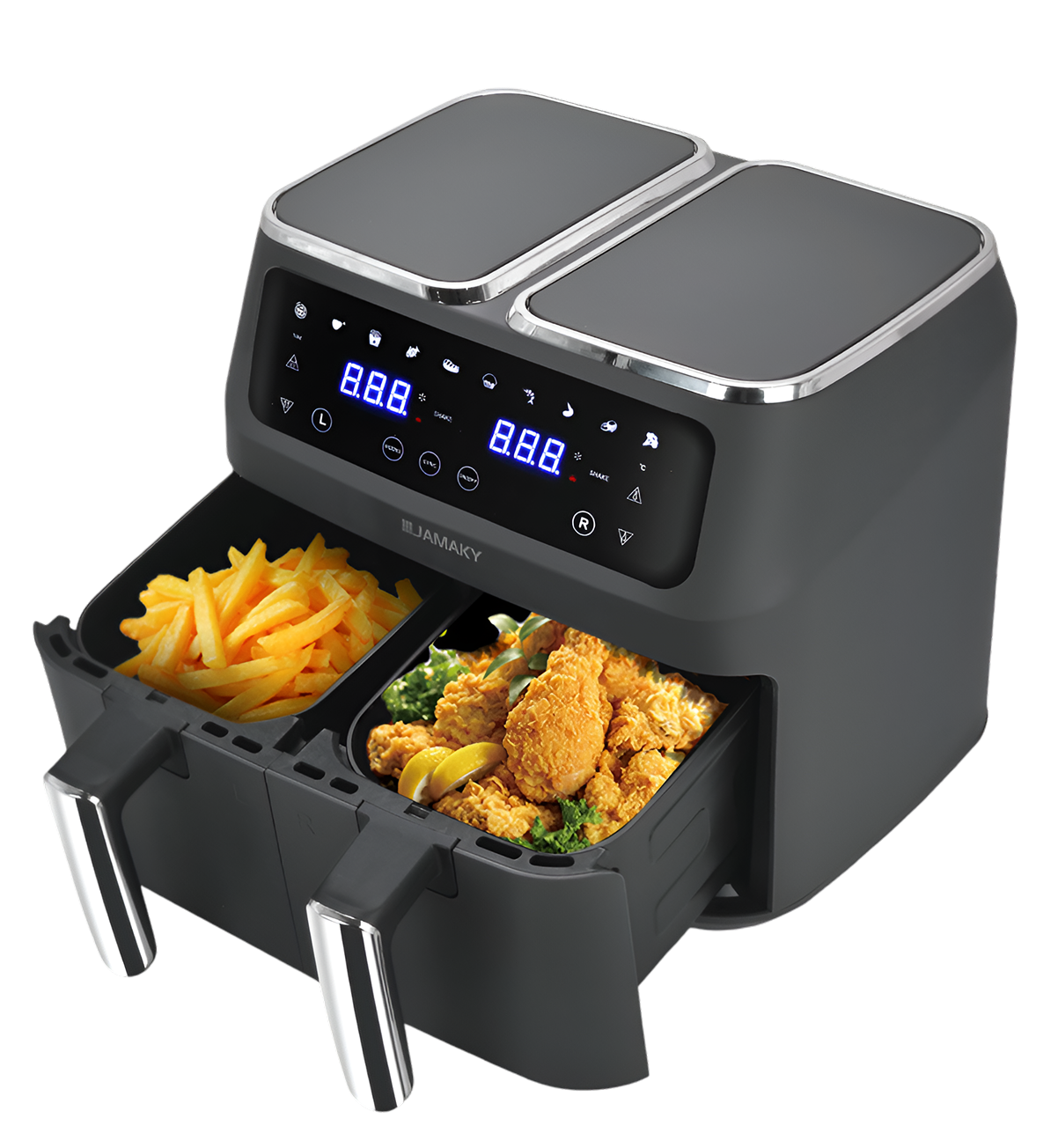 Modern Compact Mini Electric Air Fryer Plastic LCD Display 029A Oil Free Easy Clean Smart Appliance Healthy Cooking Hotel