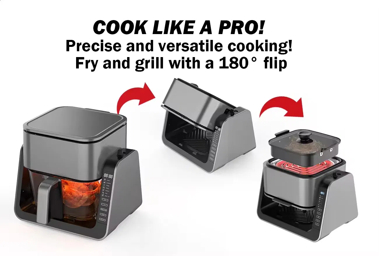 4L Glass Commercial Electric Air Fryer for Cooking