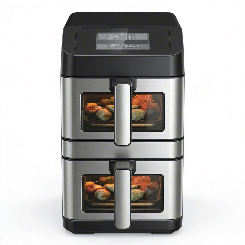 10L double basket air fryer Smart 4.3 inch screen Color Digital Electric Oven wifi connect app control Air Fryer for Home Use